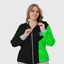 Женский 3D-костюм Skoda pattern sport green, цвет: 3D-меланж — фото 2