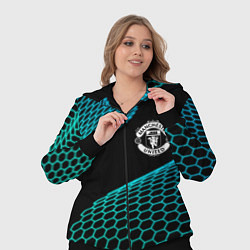 Женский 3D-костюм Manchester United football net, цвет: 3D-черный — фото 2