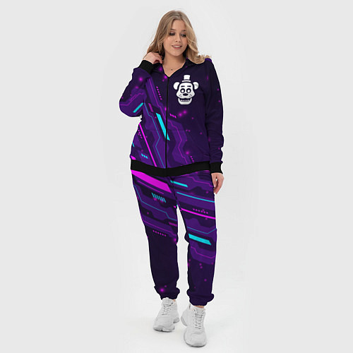 Женский костюм FNAF neon gaming / 3D-Черный – фото 4