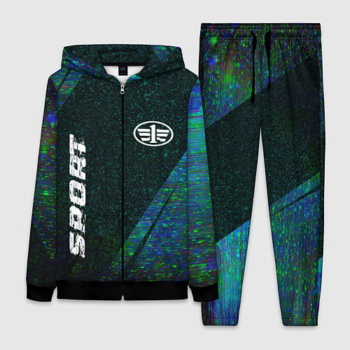 Женский костюм FAW sport glitch blue / 3D-Черный – фото 1