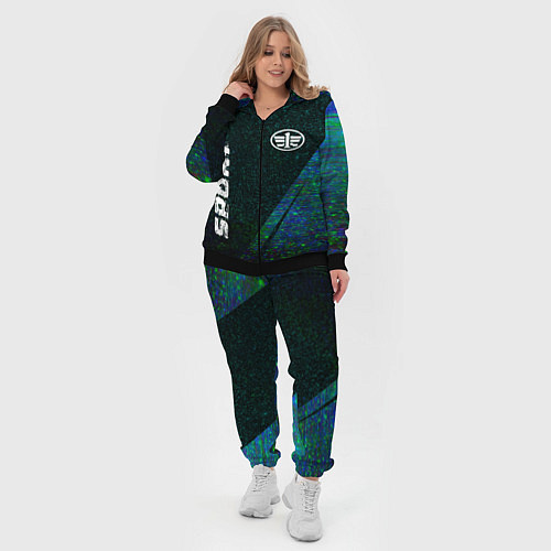 Женский костюм FAW sport glitch blue / 3D-Черный – фото 4