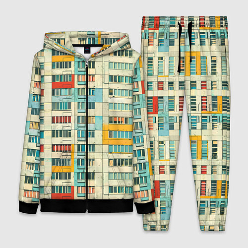 Женский костюм Яркая панелька / 3D-Черный – фото 1