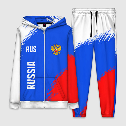 Женский костюм Триколор и герб России / 3D-Белый – фото 1