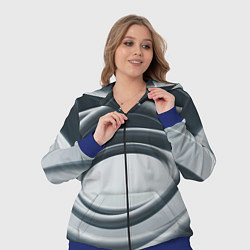 Женский 3D-костюм Серые кольца, цвет: 3D-синий — фото 2