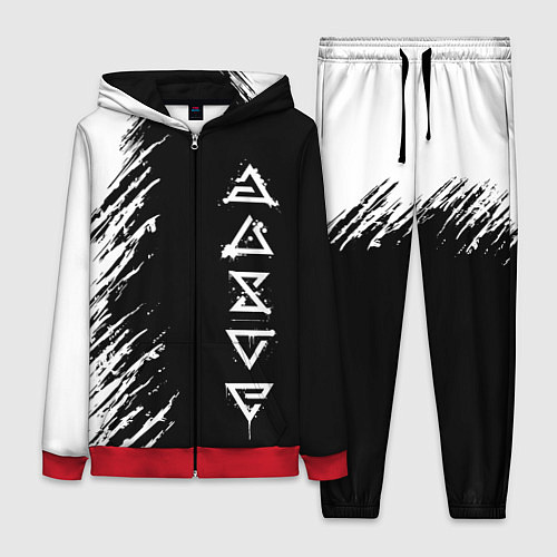 Женский костюм Ведьмачьи знаки с подтеками / 3D-Красный – фото 1