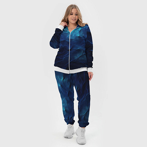 Женский костюм Абстрактные волны глубины / 3D-Белый – фото 4