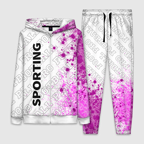 Женский костюм Sporting pro football по-вертикали / 3D-Белый – фото 1