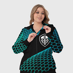 Женский 3D-костюм Leeds United football net, цвет: 3D-черный — фото 2