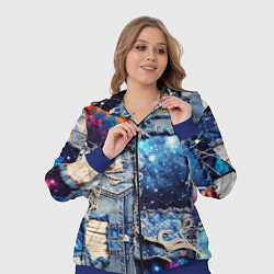 Женский 3D-костюм Звездный небосвод - пэчворк, цвет: 3D-синий — фото 2