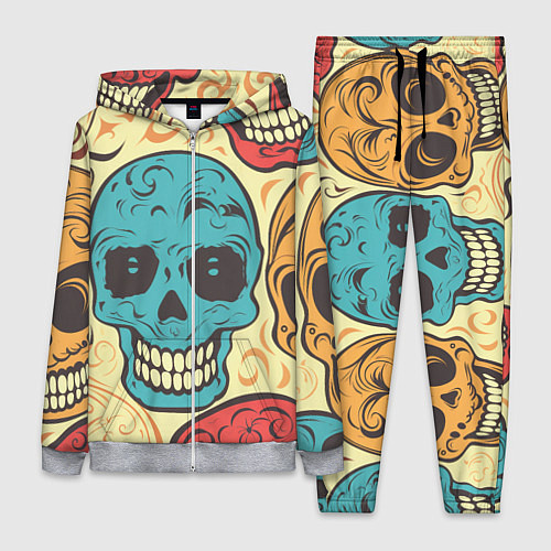 Женский костюм Праздничные черепа / 3D-Меланж – фото 1