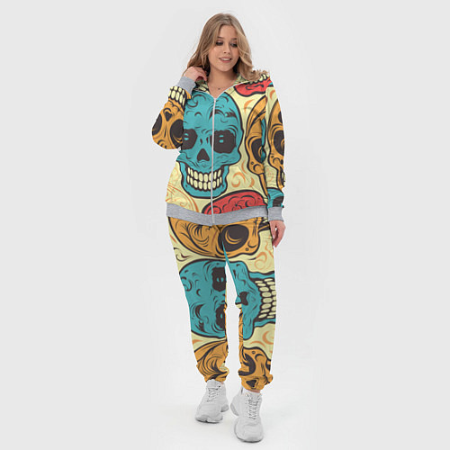 Женский костюм Праздничные черепа / 3D-Меланж – фото 4