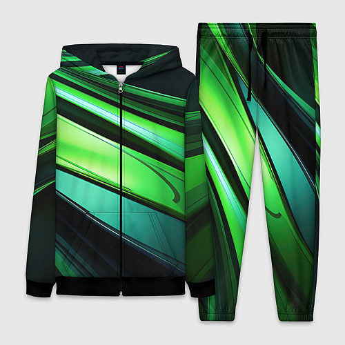 Женский костюм Абстрактные геометрические плавные линии минимализ / 3D-Черный – фото 1