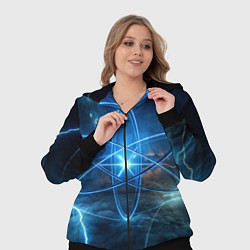 Женский 3D-костюм Светящийся атом и молнии, цвет: 3D-черный — фото 2