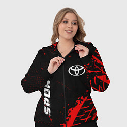 Женский 3D-костюм Toyota red sport tires, цвет: 3D-черный — фото 2