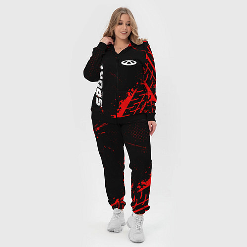 Женский костюм Chery red sport tires / 3D-Черный – фото 4