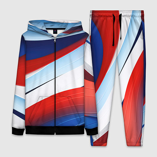 Женский костюм Волнистая абстракция в стиле минимализм / 3D-Черный – фото 1