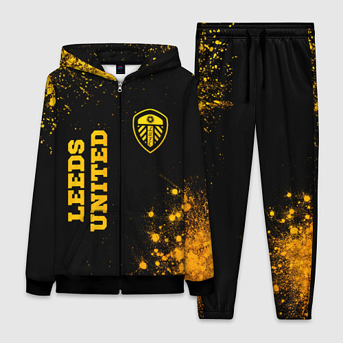 Женский костюм Leeds United - gold gradient вертикально / 3D-Черный – фото 1