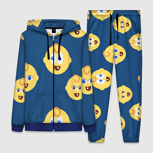 Женский костюм Лёлик и болик / 3D-Синий – фото 1