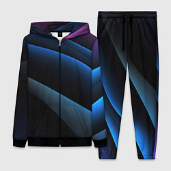 Женский костюм Синий стильный абстрактный геометрический стиль на