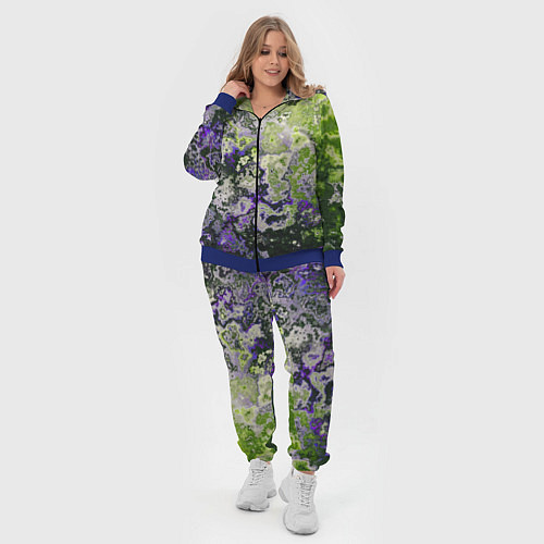 Женский костюм Абстрактный эффект ржавчины / 3D-Синий – фото 4