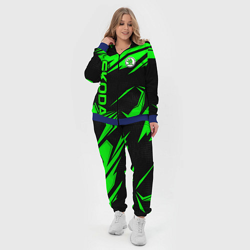 Женский костюм Skoda - green uniform / 3D-Синий – фото 4