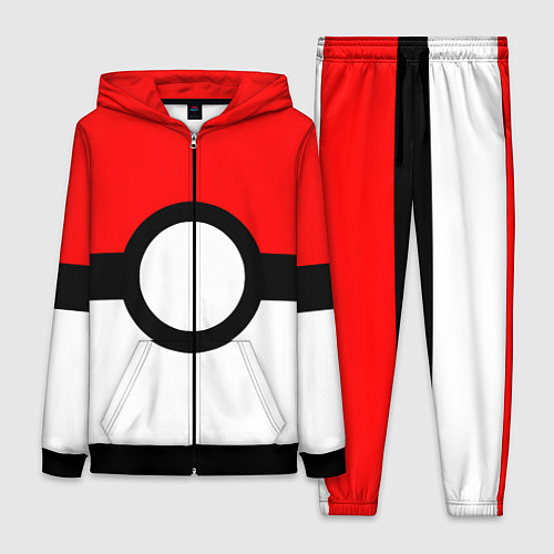 Женский костюм Pokeball texture / 3D-Черный – фото 1