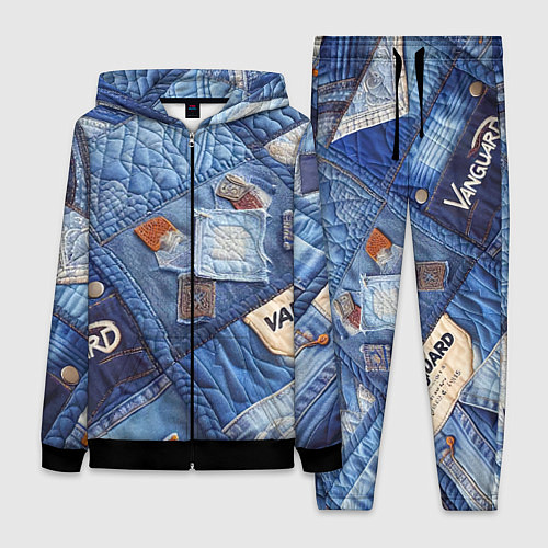 Женский костюм Vanguard jeans patchwork - ai art / 3D-Черный – фото 1