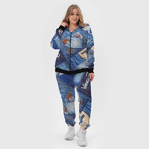 Женский костюм Vanguard jeans patchwork - ai art / 3D-Черный – фото 4