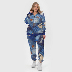 Женский 3D-костюм Vanguard jeans patchwork - ai art, цвет: 3D-синий — фото 2