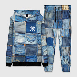 Женский 3D-костюм Patchwork - New York yankees baseball team, цвет: 3D-черный