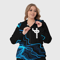 Женский 3D-костюм Judas Priest sound wave, цвет: 3D-черный — фото 2