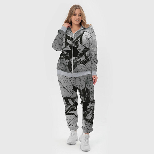 Женский костюм Грязное разбитое стекло в пятнах / 3D-Меланж – фото 4