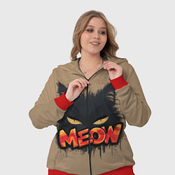 Женский 3D-костюм Силуэт кошки мяу, цвет: 3D-красный — фото 2