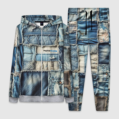 Женский костюм Patchwork denim - vogue / 3D-Меланж – фото 1
