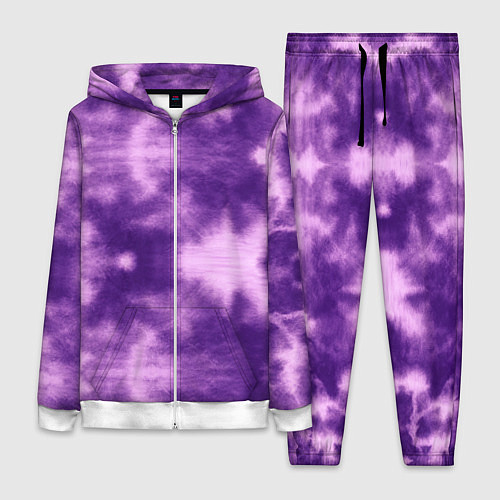 Женский костюм Фиолетовый тайдай / 3D-Белый – фото 1