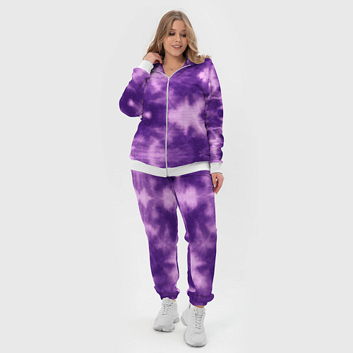 Женский костюм Фиолетовый тайдай / 3D-Белый – фото 4
