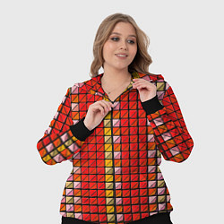 Женский 3D-костюм Красные плитки, цвет: 3D-черный — фото 2