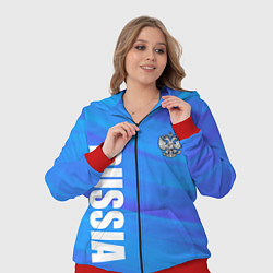 Женский 3D-костюм Россия - синие волны, цвет: 3D-красный — фото 2