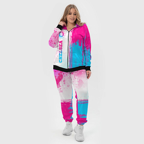 Женский костюм Chelsea neon gradient style по-вертикали / 3D-Черный – фото 4