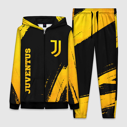 Женский костюм Juventus - gold gradient вертикально / 3D-Черный – фото 1