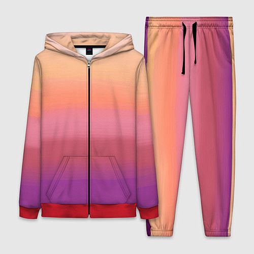 Женский костюм Абстракция градиент на закате дня / 3D-Красный – фото 1