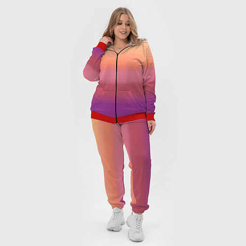 Женский костюм Абстракция градиент на закате дня / 3D-Красный – фото 4