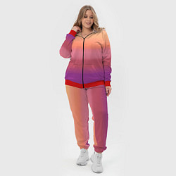 Женский 3D-костюм Абстракция градиент на закате дня, цвет: 3D-красный — фото 2