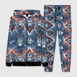 Женский 3D-костюм Волчки эпичный паттерн, цвет: 3D-черный