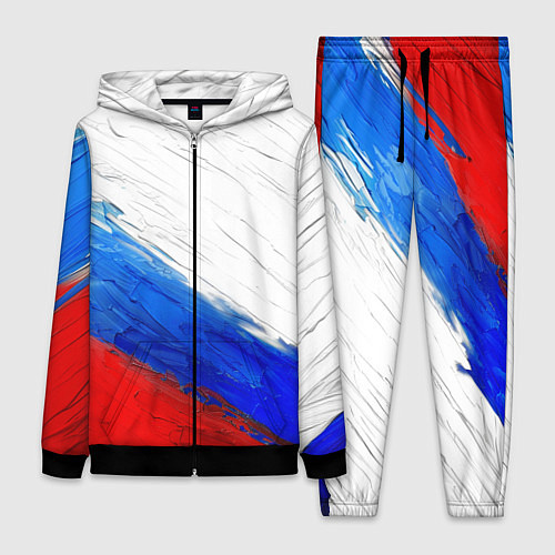 Женский костюм Триколор красками / 3D-Черный – фото 1