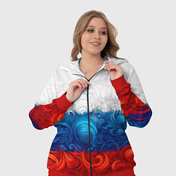 Женский 3D-костюм Орнамент триколор, цвет: 3D-красный — фото 2