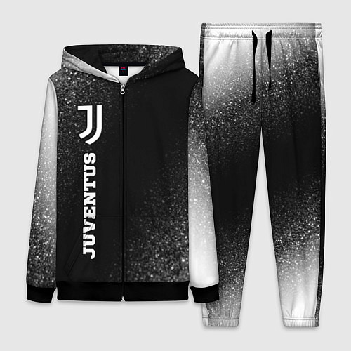 Женский костюм Juventus sport на темном фоне по-вертикали / 3D-Черный – фото 1