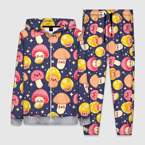 Женский костюм Веселые грибочки паттерн / 3D-Меланж – фото 1