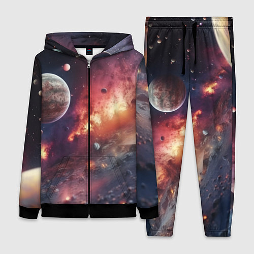 Женский костюм Космический мир / 3D-Черный – фото 1