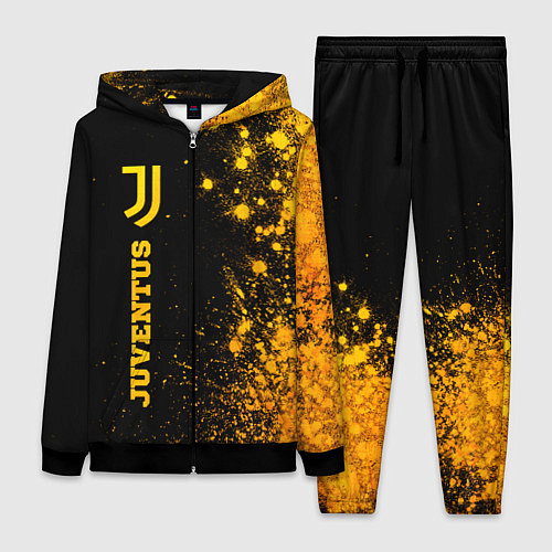 Женский костюм Juventus - gold gradient по-вертикали / 3D-Черный – фото 1